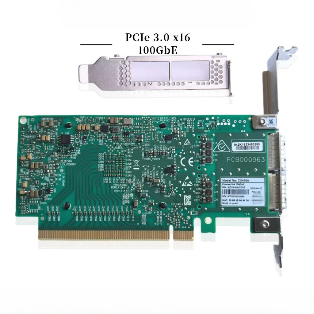 بطاقة واجهة الشبكة Mellanox Mc - مراجعة 100Gbe Qsfp28 Network Card وسعره